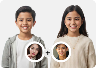 Future child visualization with AI based on parent facial features